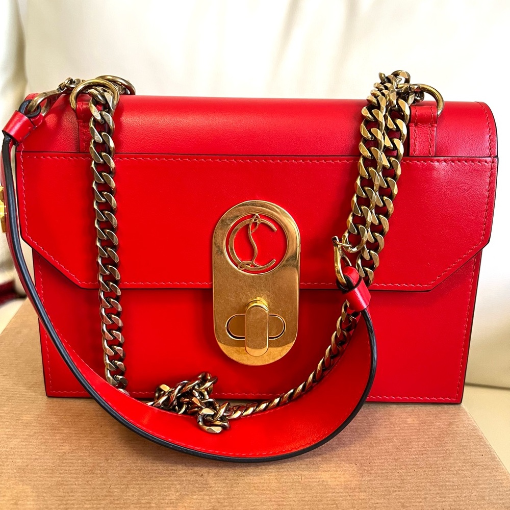 Christian Louboutin Elisa small red leather bag